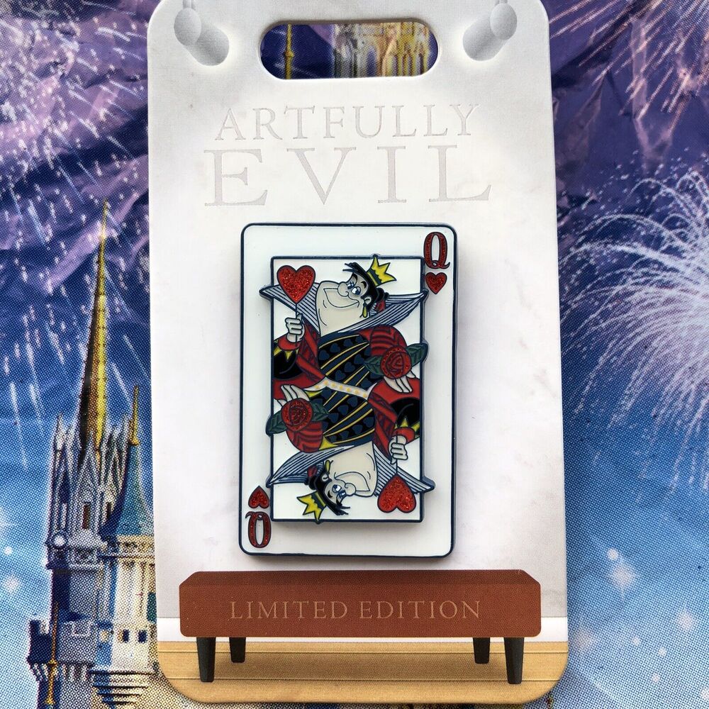 Disney Parks 2021 Artfully Evil Villain LE Pin Alice Wonderland Queen of Hearts